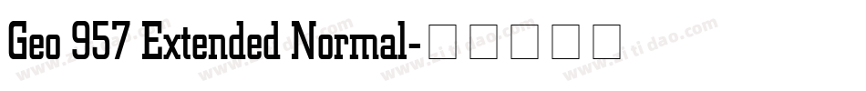 Geo 957 Extended Normal字体转换